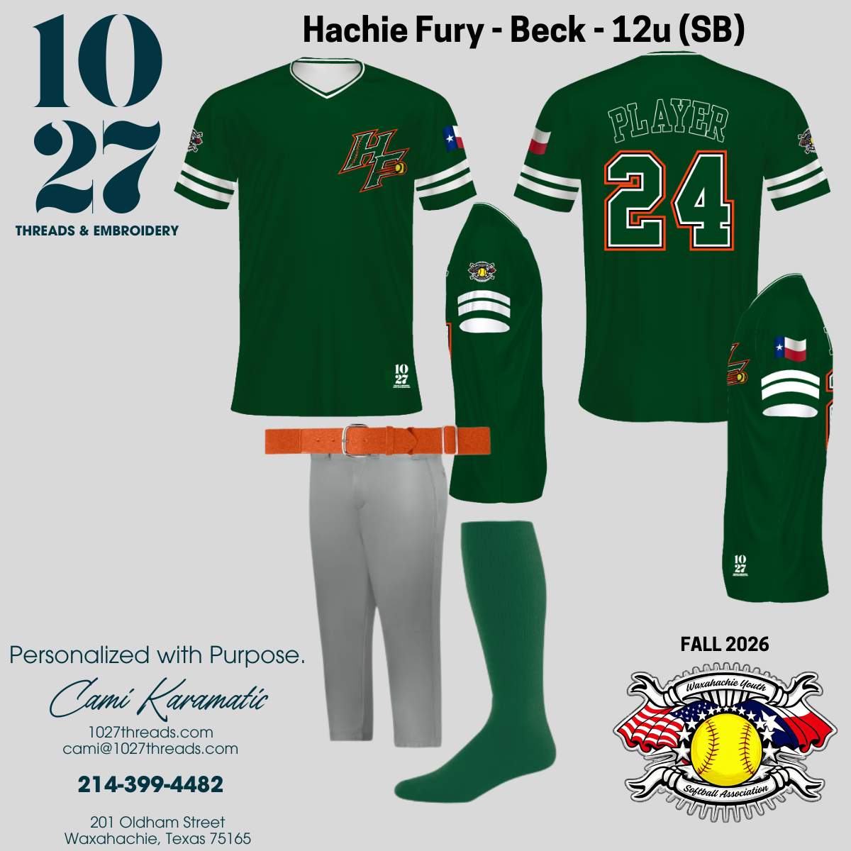 Fall 2026 Softball Fanwear Jerseys
